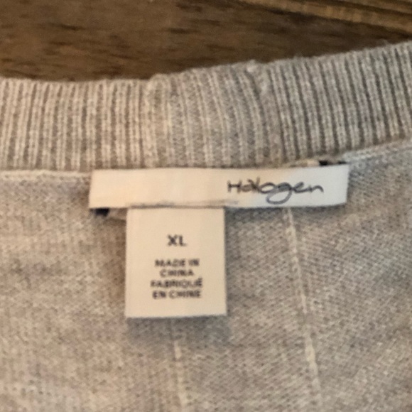 NWOT HALOGEN Woven Hem layered look Sweater. - Picture 4 of 8